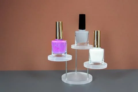 Nail lacquer bottles Stock Photos