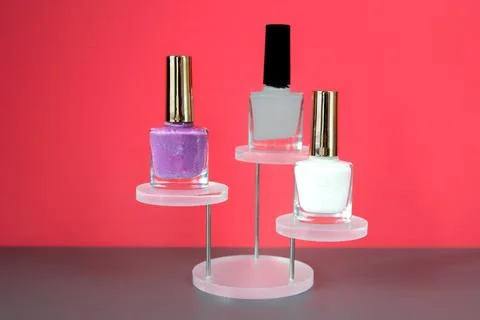 Nail lacquer bottles Stock Photos