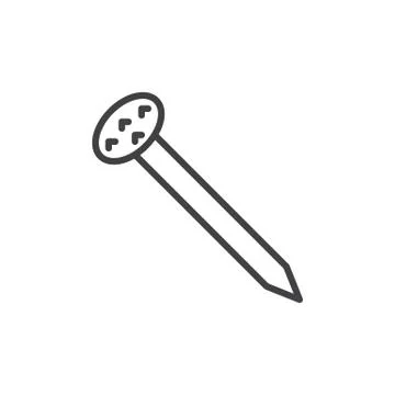 Nail line icon, outline vector sign, linear style pictogram 스톡 일러스트