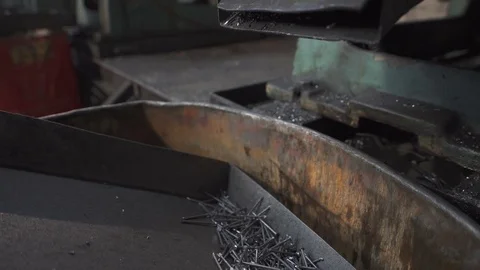 Nail Manufacturing Factory Stock Footage 72982162