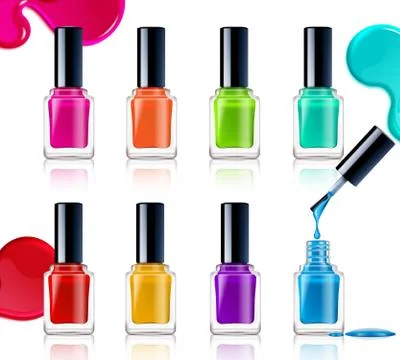 Nail Polish Assortment Stock Illustration