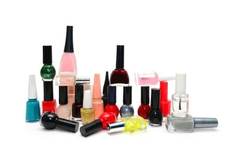 Nail polish background Stock Photos