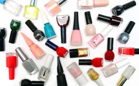 Nail polish background Stock Photos
