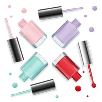 Nail Polish Background. Vector 스톡 일러스트