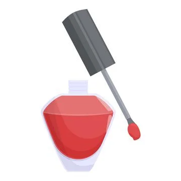 Nail polish bottle being opened with brush applicator Stock Illustration