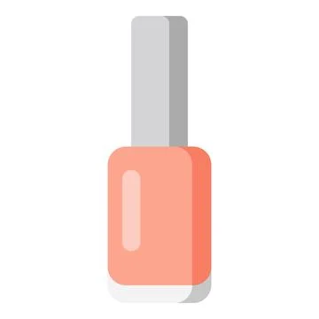 Nail polish bottle icon representing cosmetics, beauty, manicure, and pedicure Stock Illustration