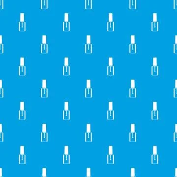 Nail polish bottle pattern seamless blue Illustrazione stock