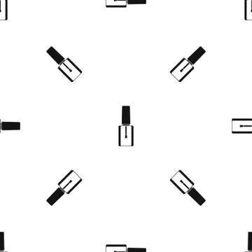 Nail polish bottle pattern seamless black Illustrazione stock