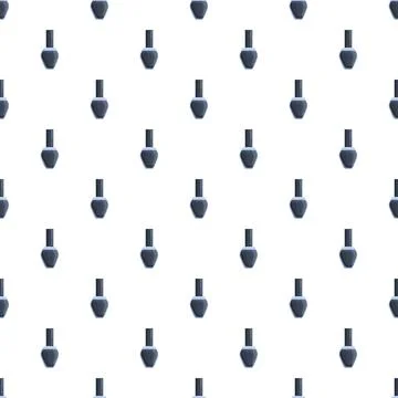 Nail polish bottles creating repeat pattern beauty background Stock Illustration