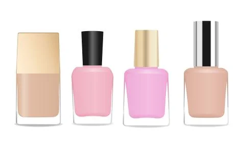Nail polish bottles Stock Illustration