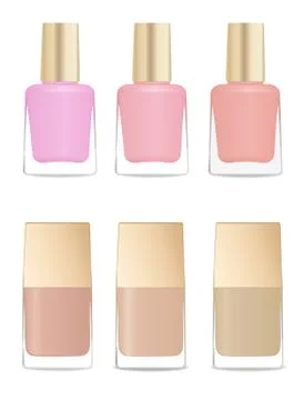 Nail polish bottles Stock Illustration