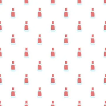 Nail polish bottles repeating in a seamless pattern design Stock Illustration