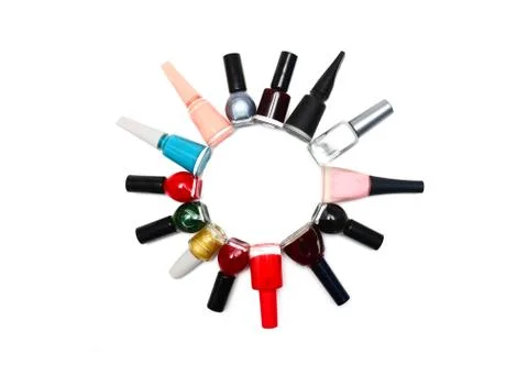Nail polish circle Stock Photos
