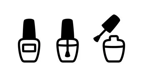 Nail polish doodle icon Illustrazione stock