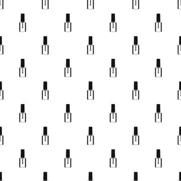 Nail polish glass bottle pattern, simple style Illustrazione stock
