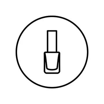 Nail polish. Icon. Editable Thin line. Vector illustration. Stock Illustration