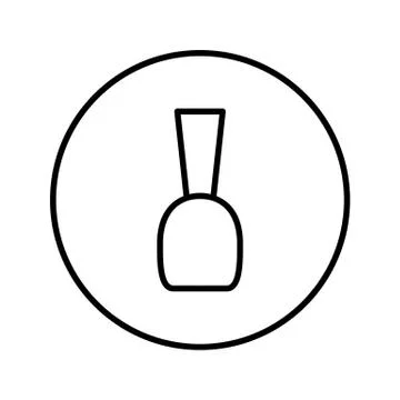 Nail polish. Icon. Editable Thin line. Vector illustration. Stock Illustration