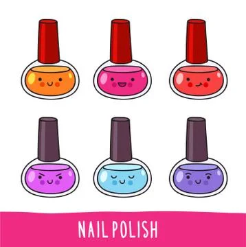Nail polish.  Stock Illustration