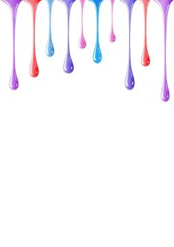 Nail polish liquid drops splash paint on white background Stock Illustration