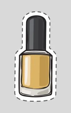 Nail Polish Patch with Dashed Line Women Accessory Illustrazione stock