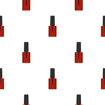 Nail polish pattern flat Illustrazione stock