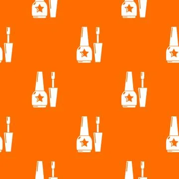 Nail polish pattern vector orange Illustrazione stock