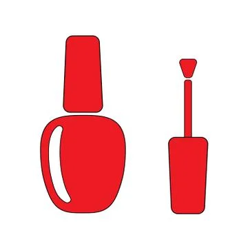 Nail Polish Red Stock Illustration