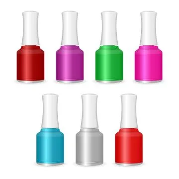 Nail polish set Illustrazione stock