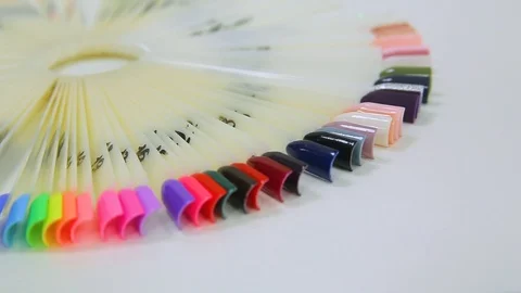 Nail polish testers Stock Footage 97197086