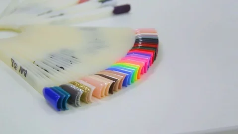 Nail polish testers Stock Footage 97197137