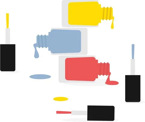 Nail polish vector illustration isolated. Stockillustratie
