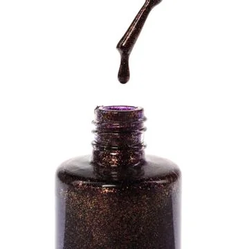 Nail polish on white background Stock Photos