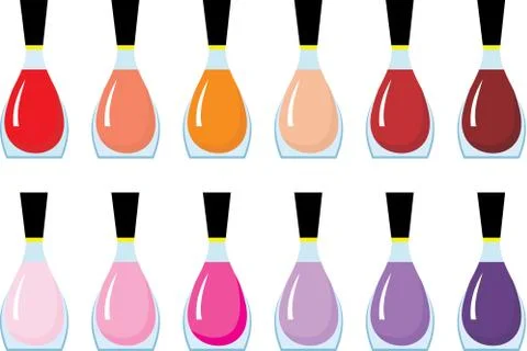Nail polishes Stock Illustration
