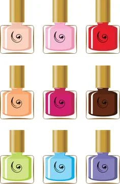 Nail polishes Illustrazione stock