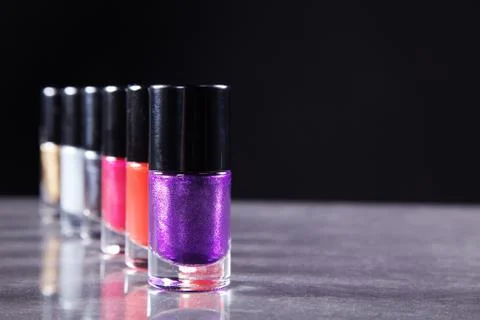 Nail polishes in nice flacon Stock Photos