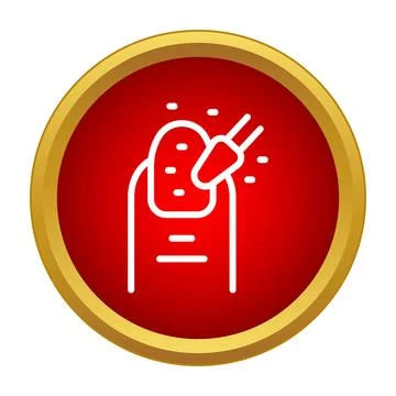 Nail polishing application process, beauty and cosmetic icon Ilustración de archivo