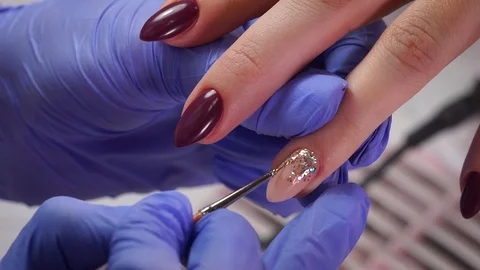 Nail polishing machine macro Stock Footage 103830472