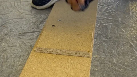 The nail is pulled out of the board Stock Footage 78214507