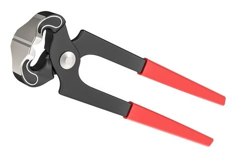 Nail Puller, Cutter Nipper Pliers, Shoemakers Pincer. 3D rendering Illustrazione stock