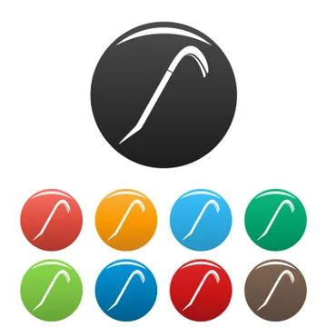Nail puller icons set color Stock Illustration