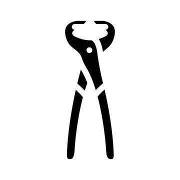 Nail puller pliers glyph icon vector illustration 스톡 일러스트