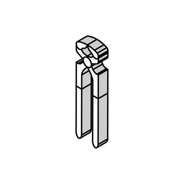 Nail puller pliers isometric icon vector illustration 스톡 일러스트