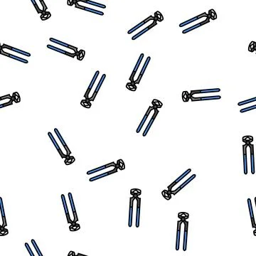 Nail puller pliers vector seamless pattern イラスト素材