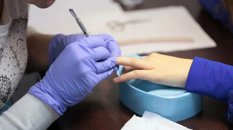 Nail salon . Manicure Stock-Footage 60119478