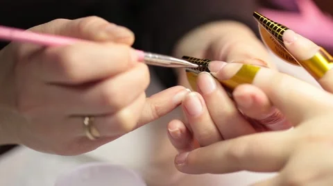 Nail salon . Manicure Stock Footage 60119494