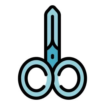 Nail scissors icon vector flat Stock Illustration