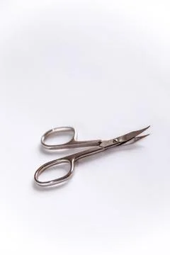 Nail scissors isolated on a white background Stock Photos