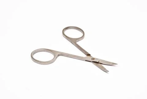 Nail scissors isolated on white Stock Photos