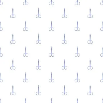 Nail scissors repeating pattern for manicure and pedicure イラスト素材
