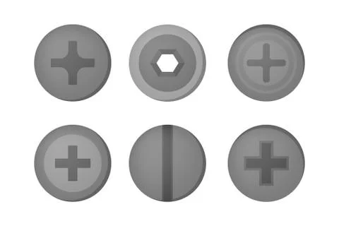 Nail set. Collection of the metal tool for home repair Stock Illustration